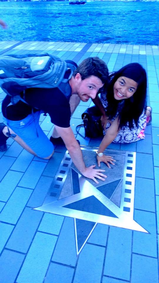 Before watching the Symphony of Lights at Victoria Harbour, we walked around the Avenue of Stars - giving Jackie Chan a "low-five". (hope you get the joke here hehe)