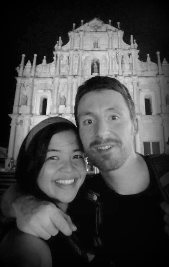 A night walk at San Man Lo, Macau's Historic Centre that showcases Macanese culture - the mixture of Chinese and Portuguese traditions. This photo was taken infront of the Ruins of St Paul, part of the UNESCO World Heritage Site.
